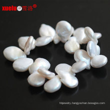 13-14mm Coin Baroque Natural Freshwater Pearl Bracelet Jewellery Wholesale (E150049)